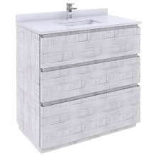 Formosa 36" Free Standing Single Basin Vanity Set with Cabinet and Quartz Vanity Top