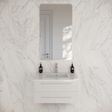 Lucera 30" Wall Mounted Single Basin Vanity Set with Cabinet and Quartz Vanity Top