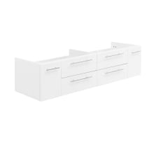 Lucera 60" Double Wall Mounted Vanity Cabinet Only - Less Vanity Top