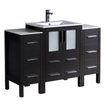 Torino 48" Free Standing Single Vanity Set with Engineered Wood Cabinet and Ceramic Vanity Top - Less Faucet