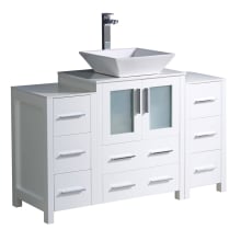 Torino 48" Free Standing Vanity Set with Engineered Wood Cabinet, Ceramic Vanity Top, and Single Vessel Sink