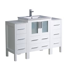 Torino 48" Free Standing Single Vanity Set with Engineered Wood Cabinet and Ceramic Vanity Top - Less Faucet