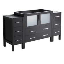 Torino 60" Single Free Standing Engineered Wood Vanity Cabinet Only - Less Vanity Top