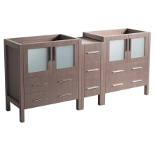 Torino 72" Double Free Standing Engineered Wood Vanity Cabinet Only - Less Vanity Top