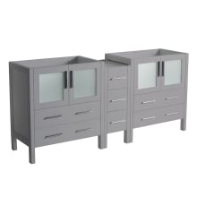 Torino 72" Double Free Standing Engineered Wood Vanity Cabinet Only - Less Vanity Top