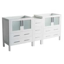 Torino 83" Double Free Standing Engineered Wood Vanity Cabinet Only - Less Vanity Top