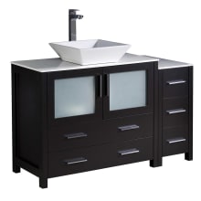 Torino 47-3/4" Free Standing Vanity Set with Engineered Wood Cabinet, Ceramic Vanity Top, and Single Vessel Sink