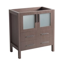 Torino 30" Single Free Standing Engineered Wood Vanity Cabinet Only - Less Vanity Top