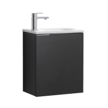 Senza Wall Mounted / Floating Single Vanity Set with Wood Cabinet and Acrylic Vanity Top