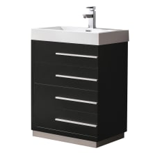Livello 23-3/8" Free Standing Vanity Set with Engineered Wood Cabinet and Single Acrylic Integrated Sink