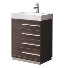 Livello 23-3/8" Free Standing Vanity Set with Engineered Wood Cabinet and Single Acrylic Integrated Sink