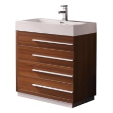 Livello 30" Free Standing Single Basin Vanity Set with Engineered Wood Cabinet and Acrylic Integrated Sink