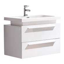 Medio 31-3/8" Wall Mounted / Floating Vanity Set with Engineered Wood Cabinet and Single Acrylic Integrated Sink