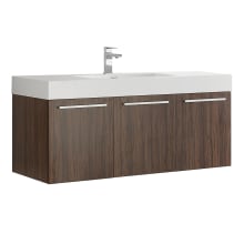 Vista 47" Wall Mounted Single Basin Vanity Set with Wood Cabinet and Stone Vanity Top