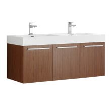 Vista 47" Wall Mounted Double Basin Vanity Set with Wood Cabinet and Stone Vanity Top