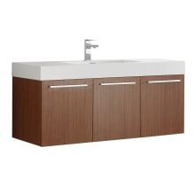 Vista 47" Wall Mounted Single Basin Vanity Set with Wood Cabinet and Stone Vanity Top
