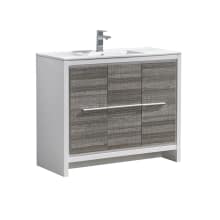 Allier 40" Single Vanity Set with Wood Cabinet and Ceramic Vanity Top