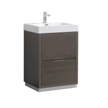 Senza 24" Single Vanity Set with Wood Cabinet and Acrylic Vanity Top