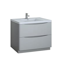 Senza 40" Free Standing Single Basin Vanity Set with MDF Cabinet and Acrylic Vanity Top