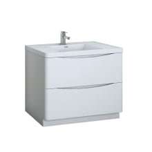 Senza 40" Free Standing Single Basin Vanity Set with MDF Cabinet and Acrylic Vanity Top