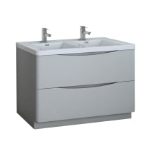 Senza 48" Free Standing Double Basin Vanity Set with MDF Cabinet and Acrylic Vanity Top