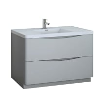 Senza 48" Free Standing Single Basin Vanity Set with MDF Cabinet and Acrylic Vanity Top