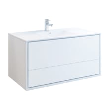 Senza 48" Wall Mounted Single Basin Vanity Set with MDF Cabinet and Acrylic Vanity Top