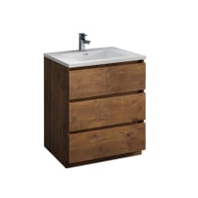 Senza 30" Free Standing Single Basin Vanity Set with MDF Cabinet and Acrylic Vanity Top