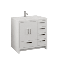 Senza 36" Free Standing Single Basin Vanity Set with MDF Cabinet and Acrylic Vanity Top