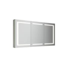 Spazio 60" x 30" Lighted Frameless Triple Door Medicine Cabinet