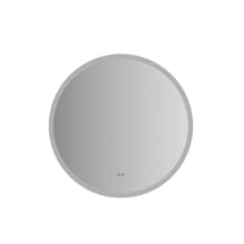 Angelo 30" Diameter Modern Circular Aluminum Frameless Bathroom Wall Mirror