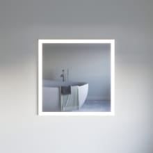Angelo 36" Modern Square Aluminum Frameless Bathroom Wall Mirror