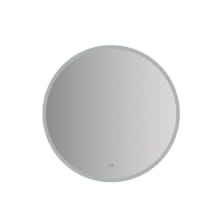 Angelo 42" Diameter Modern Circular Aluminum Frameless Bathroom Wall Mirror