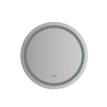 Santo 24" Diameter Modern Circular Aluminum Frameless Bathroom Wall Mirror