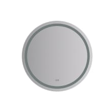Santo 30" Diameter Modern Circular Aluminum Frameless Bathroom Wall Mirror