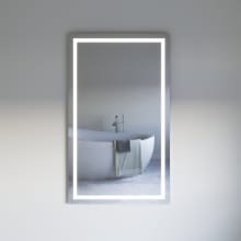 Spazio 59" x 36" Modern Rectangular Aluminum Frameless Bathroom Wall Mirror