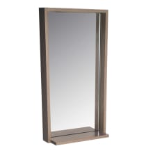 Allier 31-1/2" x 16" Plywood Framed Mirror with Shelf