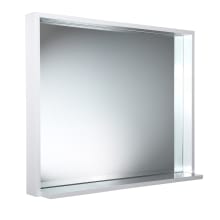 Allier 25-1/2" x 35-1/2" Plywood Framed Mirror with Shelf