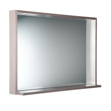 Allier 25-1/2" x 39-3/8" Plywood Framed Mirror with Shelf