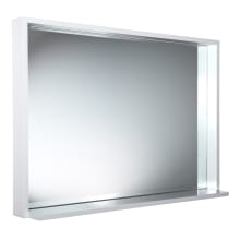 Allier 25-1/2" x 39-3/8" Plywood Framed Mirror with Shelf