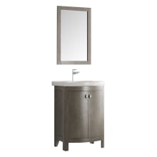 Greenwich 24-3/5" Free Standing Vanity Set with Wood Cabinet, Ceramic Top, and Drop-In Sink
