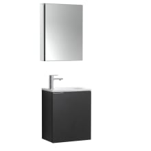 Senza 20" Wall Mounted / Floating Single Vanity Set with Wood Cabinet and Acrylic Vanity Top - Includes 15" Medicine Cabinet
