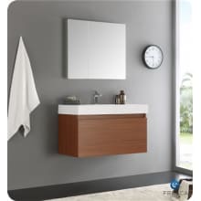 Mezzo 35-2/5" Wall Mounted Single Basin Vanity Set with Cabinet, Acrylic Vanity Top, Medicine Cabinet, and Single Hole Faucet