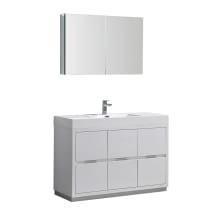 Senza 48" Single Vanity Set with Wood Cabinet and Acrylic Vanity Top - Includes 39-1/2" Medicine Cabinet