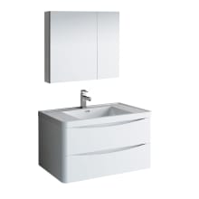 Tuscany 36" Wall Mounted Single Basin Vanity Set with Acrylic Vanity Top and One Single Hole Faucet