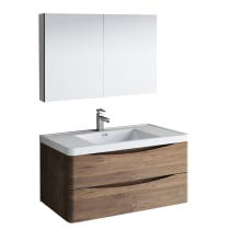 Tuscany 40" Wall Mounted Single Basin Vanity Set with Acrylic Vanity Top and One Single Hole Faucet