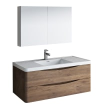 Tuscany 48" Wall Mounted Single Basin Vanity Set with Acrylic Vanity Top and One Single Hole Faucet