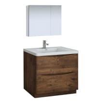 Tuscany 36" Free Standing Single Basin Vanity Set with Acrylic Vanity Top and One Single Hole Faucet