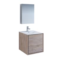 Catania 24" Wall Mounted Single Basin Vanity Set with Acrylic Vanity Top and One Single Hole Faucet