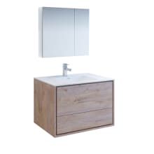 Catania 36" Wall Mounted Single Basin Vanity Set with Acrylic Vanity Top and One Single Hole Faucet